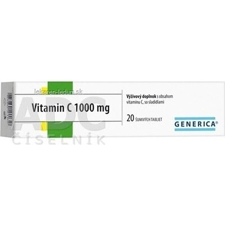 GENERICA Vitamin C 1000 mg 1×20 tbl, vitamin C