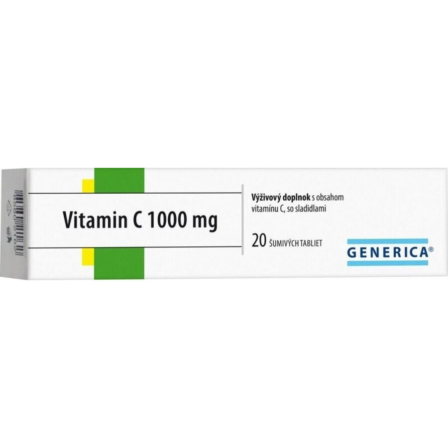 GENERICA Vitamin C 1000 mg 1×20 tbl, vitamin C