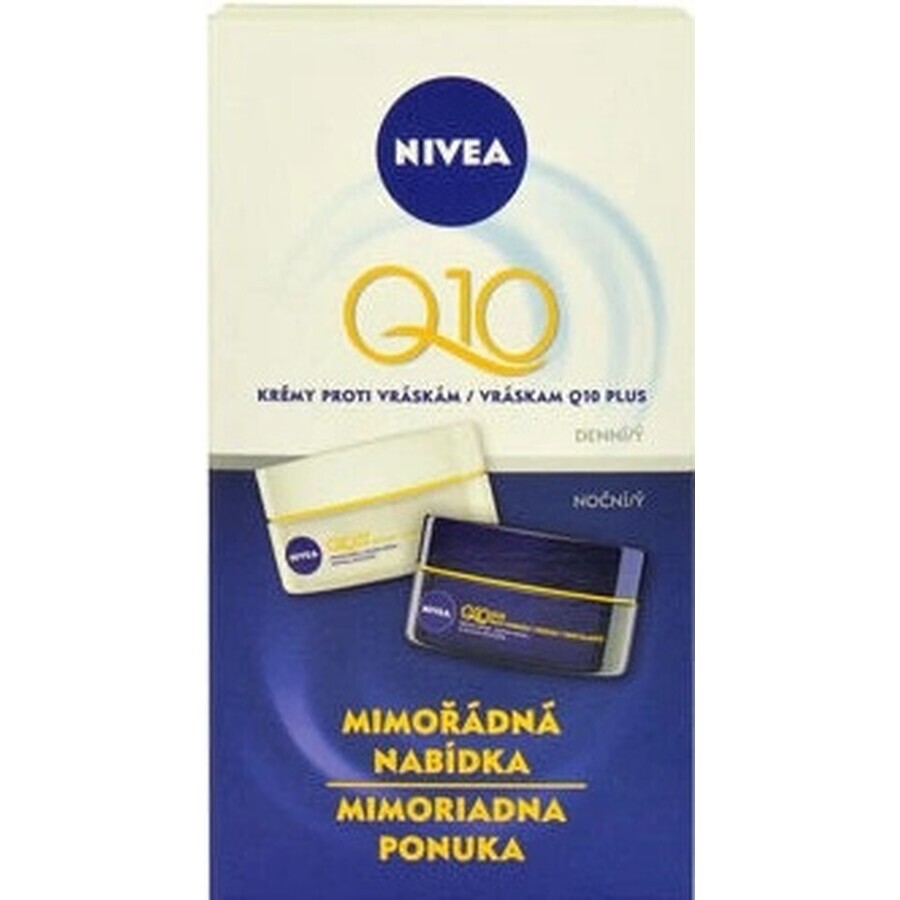 NIVEA Q10 POWER DUO Crema Reafirmante Día y Noche 2×50 ml, Crema Reafirmante