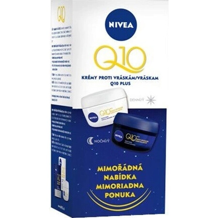 NIVEA Q10 POWER DUO Crema Reafirmante Día y Noche 2×50 ml, Crema Reafirmante