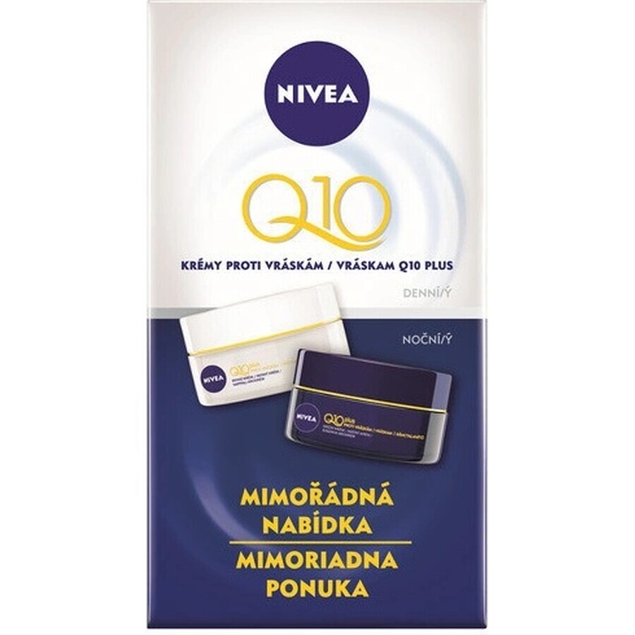 NIVEA Q10 POWER DUO Crema Reafirmante Día y Noche 2×50 ml, Crema Reafirmante