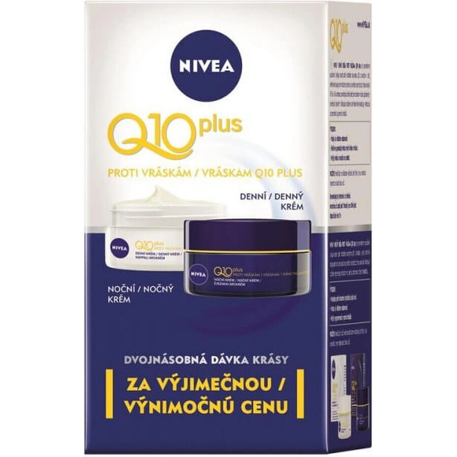 NIVEA Q10 POWER DUO Crema Reafirmante Día y Noche 2×50 ml, Crema Reafirmante