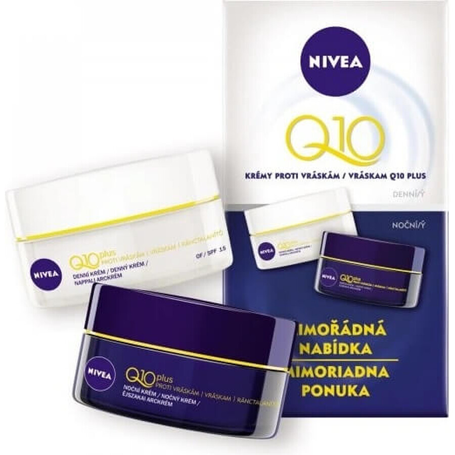 NIVEA Q10 POWER DUO Crema Reafirmante Día y Noche 2×50 ml, Crema Reafirmante