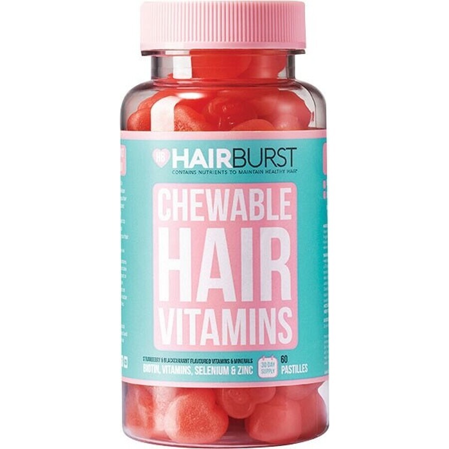 HAIRBURST vitamines à mâcher pour les cheveux en forme de coeur 1×60 pcs, vitamines à mâcher