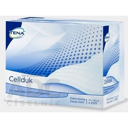 TENA Cellduk Lingettes pour personnes incontinentes 1×200 pcs, 25×26 cm lingettes