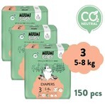 Muumi Baby 3 Midi 5-8 kg, 1×150pcs monthly pack of organic diapers, ECO Diapers