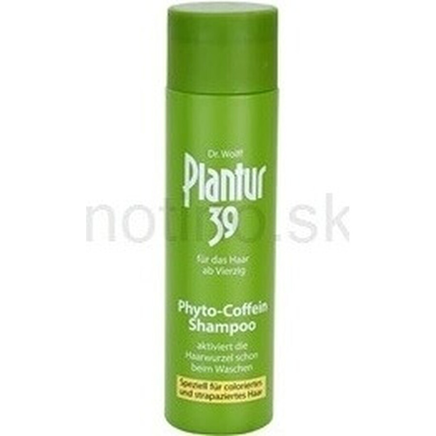 Plantur 39 Shampooing à la phyto-caféine pour cheveux colorés 1×250 ml, shampooing à la caféine