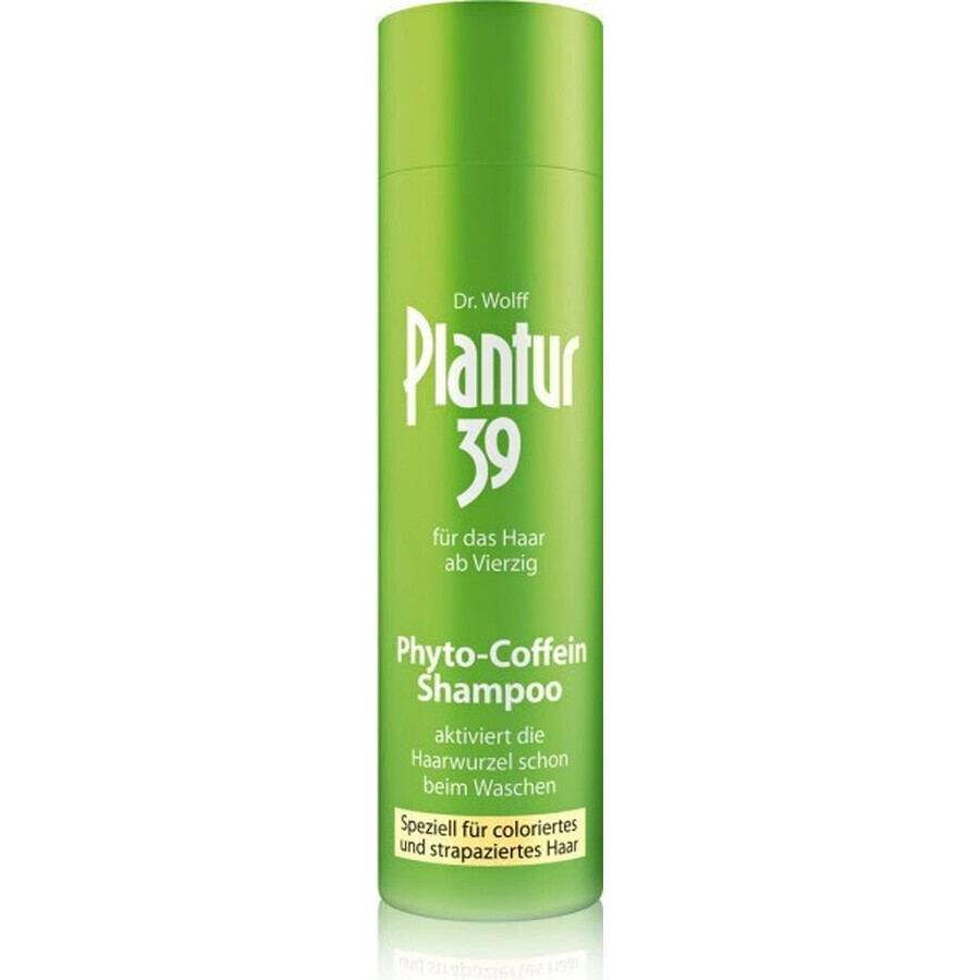 Plantur 39 Shampooing à la phyto-caféine pour cheveux colorés 1×250 ml, shampooing à la caféine