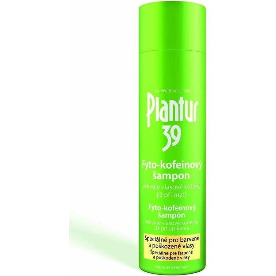 Plantur 39 Shampooing à la phyto-caféine pour cheveux colorés 1×250 ml, shampooing à la caféine