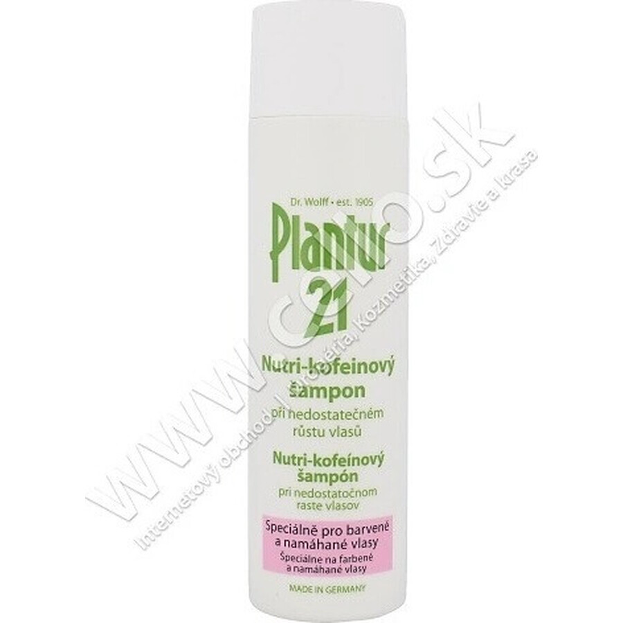 Plantur 39 Shampooing à la phyto-caféine pour cheveux colorés 1×250 ml, shampooing à la caféine