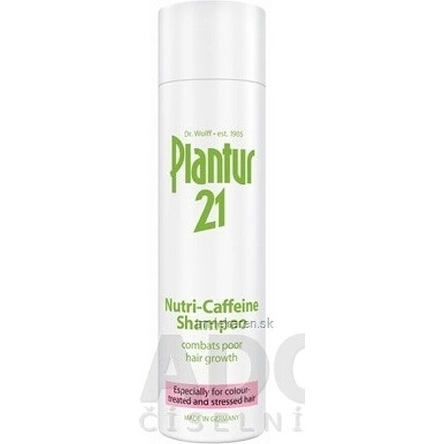 Plantur 39 Shampooing à la phyto-caféine pour cheveux colorés 1×250 ml, shampooing à la caféine