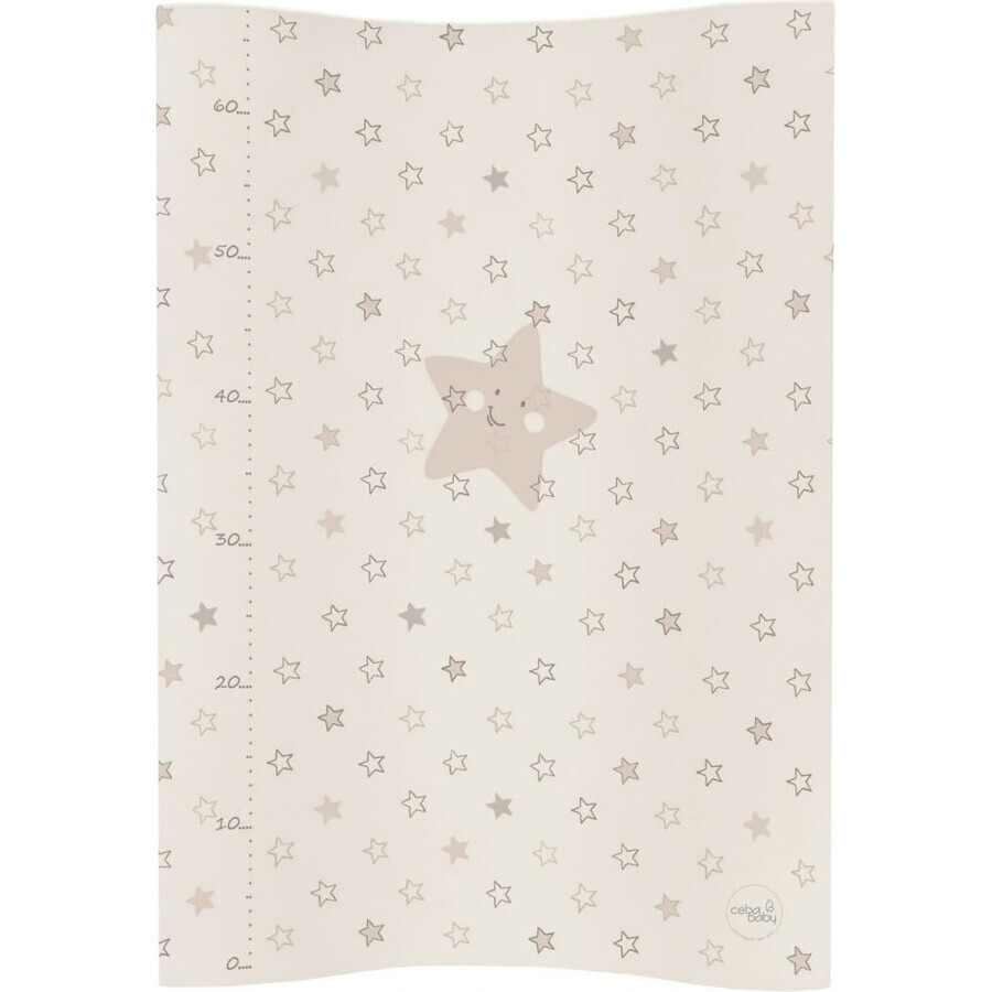 CEBA Tapis de remplacement 2 carrés doux COSY (50x70) Beige étoiles 1×1 pc