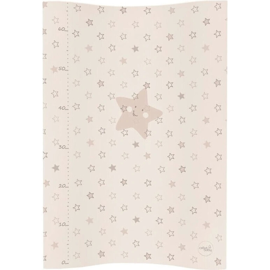 CEBA Tapis de remplacement 2 carrés doux COSY (50x70) Beige étoiles 1×1 pc