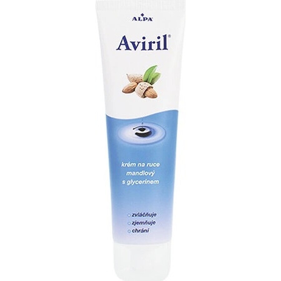 AVIRIL ALMOND HAND CREAM MET GLYCERINE 1×100 ml, beschermende handcrème