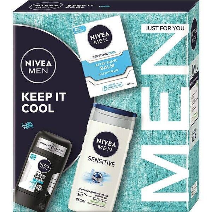 NIVEA MEN BOX BALM BÁLSAMO REFRIGERANTE 1×1 ud, pack regalo