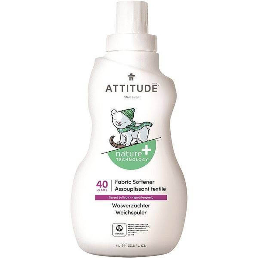 ATTITUDE Sweet Lullaby Conditionneur de tissu pour enfants 1×1000 ml, conditionneur de tissu pour enfants