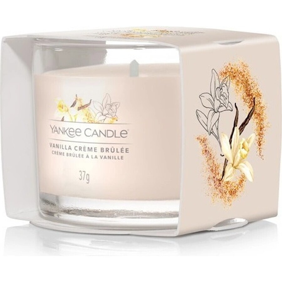 Yankee Candle - Vanilla Creme Brulee 1×37g bougie votive en verre, bougie parfumée