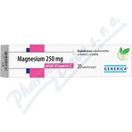 GENERICA Magnésium 250 mg + Vitamine C 1×20 tbl, Magnésium + Vitamine C