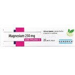 GENERICA Magnésium 250 mg + Vitamine C 1×20 tbl, Magnésium + Vitamine C