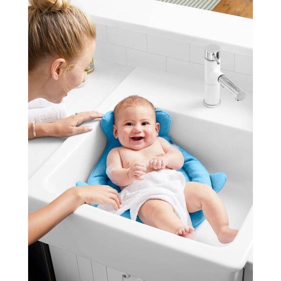 SKIP HOP Tapis de bain éponge Moby Moby 0-6 m 1×1 pc, avec support de tête