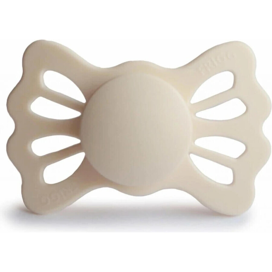 FRIGG Lucky Lucky Symmetrical Silicone Soother Cream, +6m 1×1 pc, silicone soother