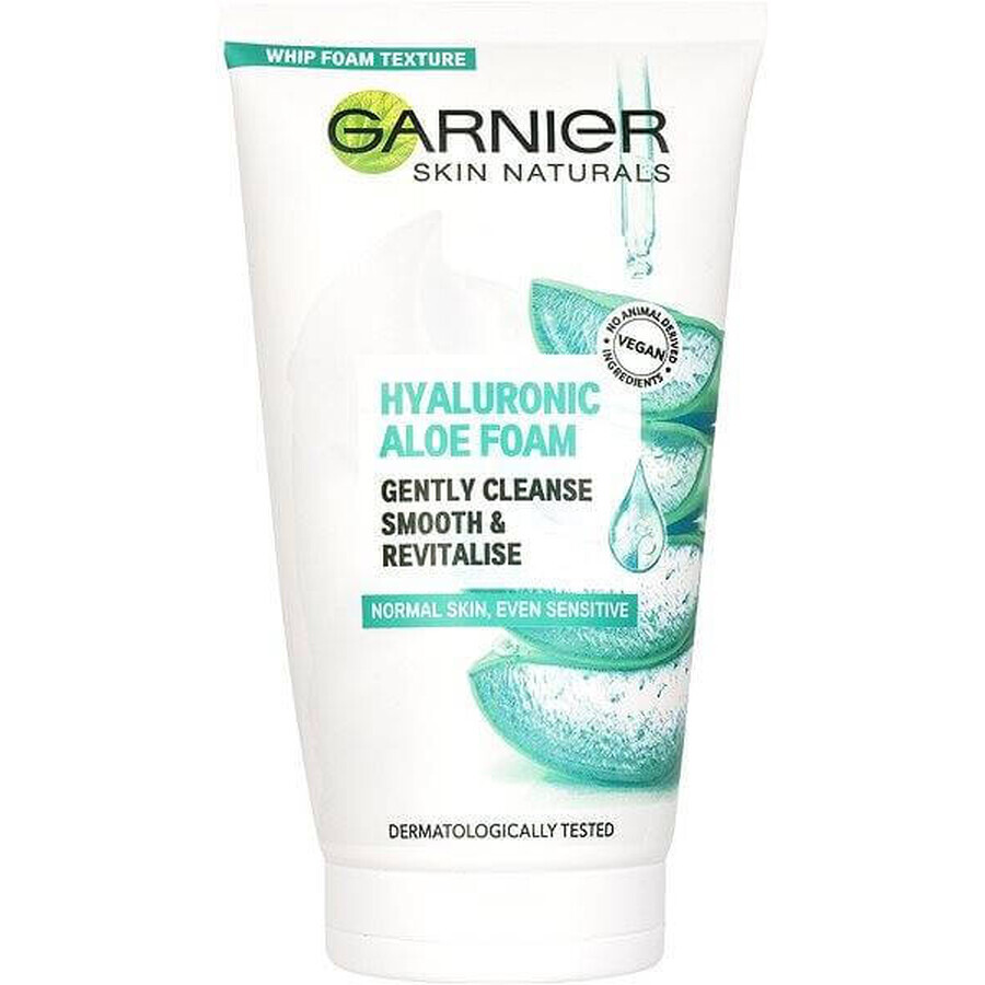 Garnier Hyaluronic Aloe Cleansing Foam 1×150 ml, mousse nettoyante