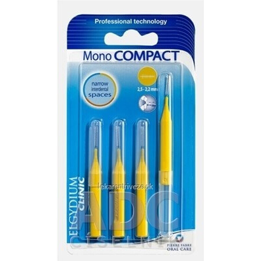 ELGYDIUM CLINIC Mono COMPACT 2,5-2,2 mm brosses interdentaires (jaune) 1x4 pcs