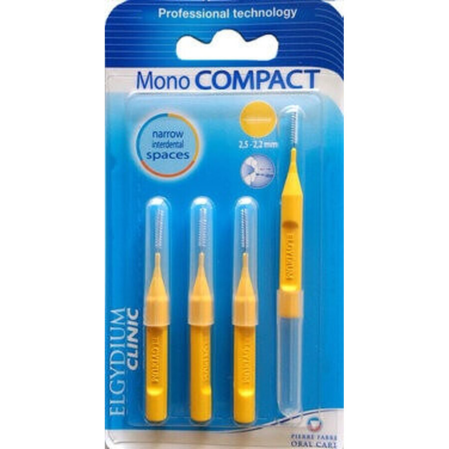 ELGYDIUM CLINIC Mono COMPACT 2,5-2,2 mm brosses interdentaires (jaune) 1x4 pcs