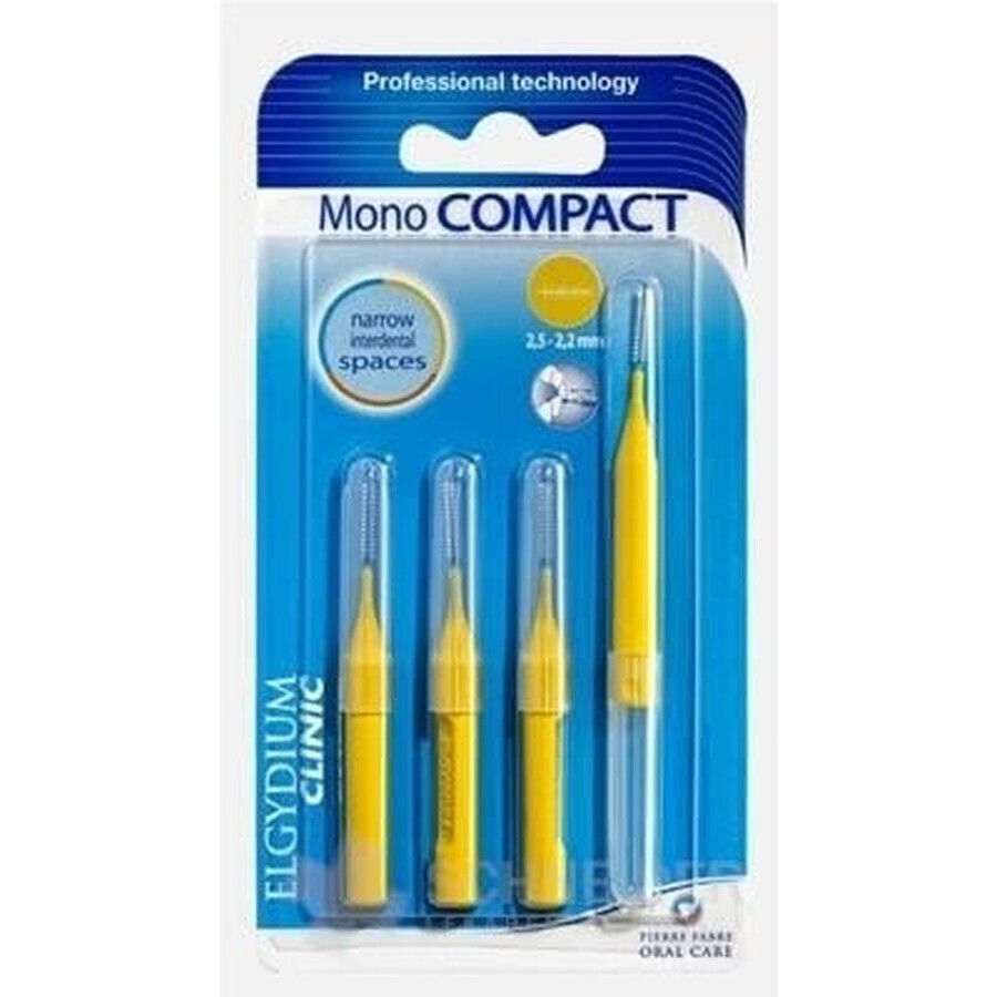 ELGYDIUM CLINIC Mono COMPACT 2,5-2,2 mm brosses interdentaires (jaune) 1x4 pcs