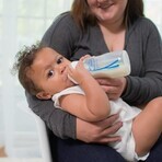 Dr.BROWN'S BABY BOTTLE OPTIONS+ 150 ml 1×1 buc, cu gât larg, 0M+, anti-colic, sticlă, alb