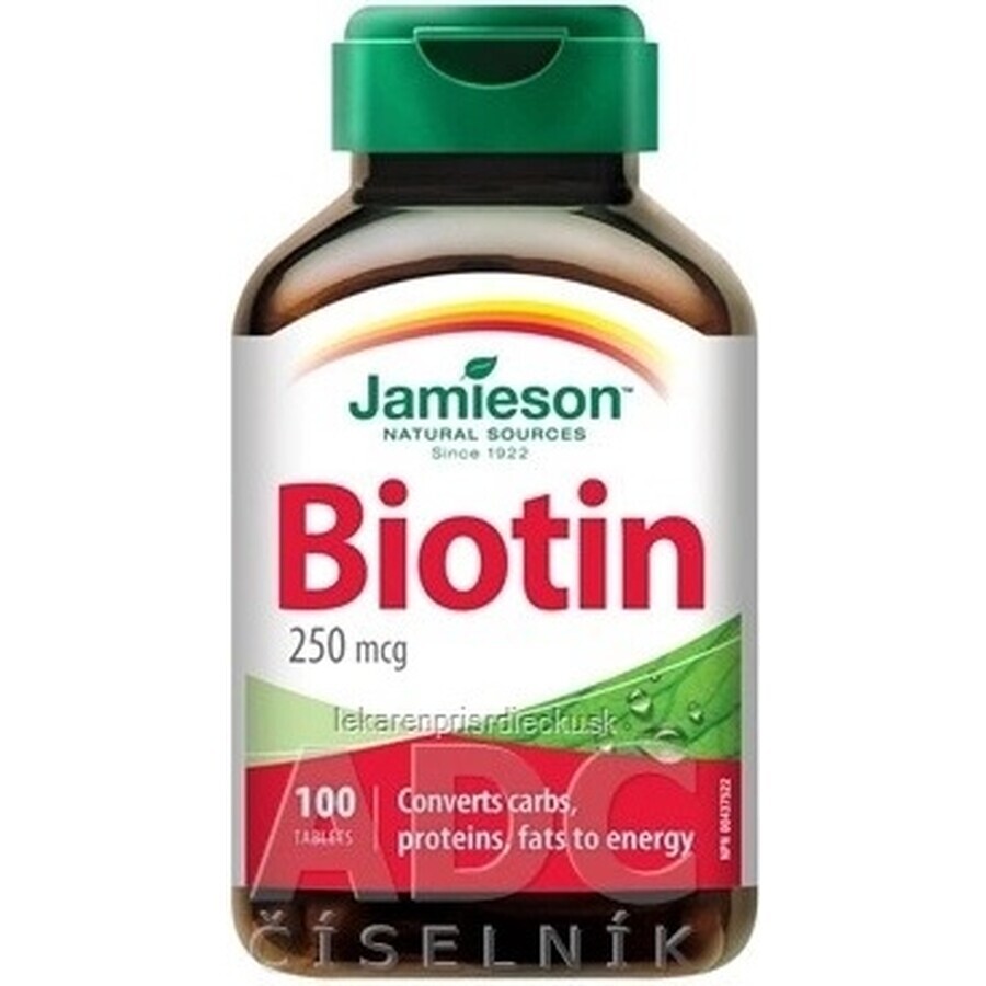 JAMIESON BIOTIN 250 µg 1×100 tbl, biotine