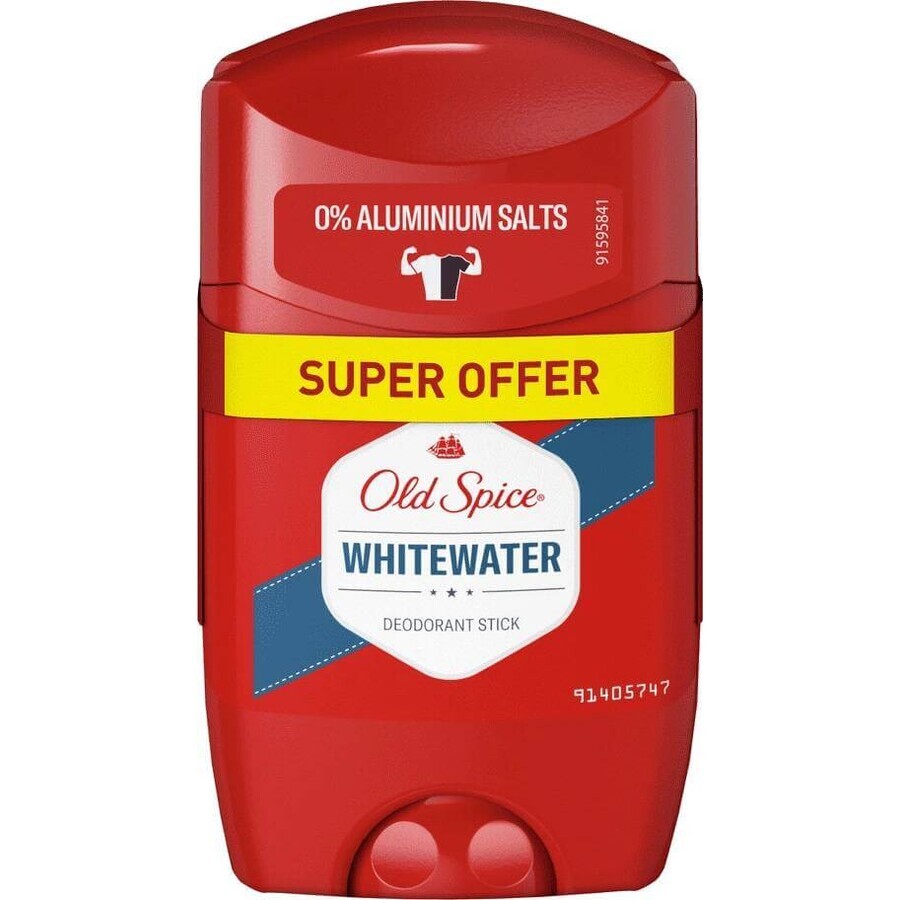 Old Spice Whitewater déodorant solide pour hommes 2x50 ml 2×50 ml 2×50 ml, déodorant solide