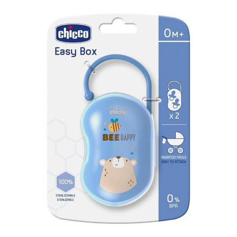 CHICCO Boîte à sucettes Easy Box Double - Garçon 1×1 pc