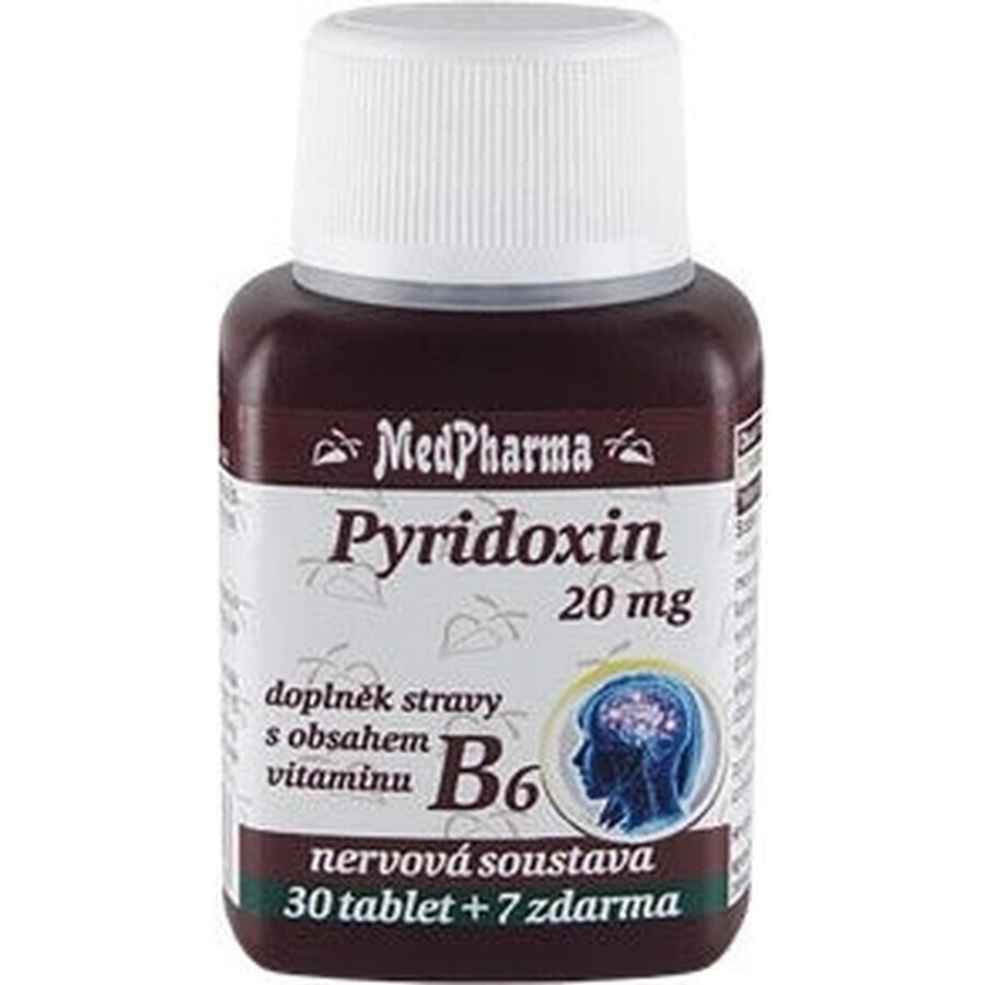 MedPharma PYRIDOXIN 20 mg (vitamina B6) 1×37 tbl, 30+7 gratis