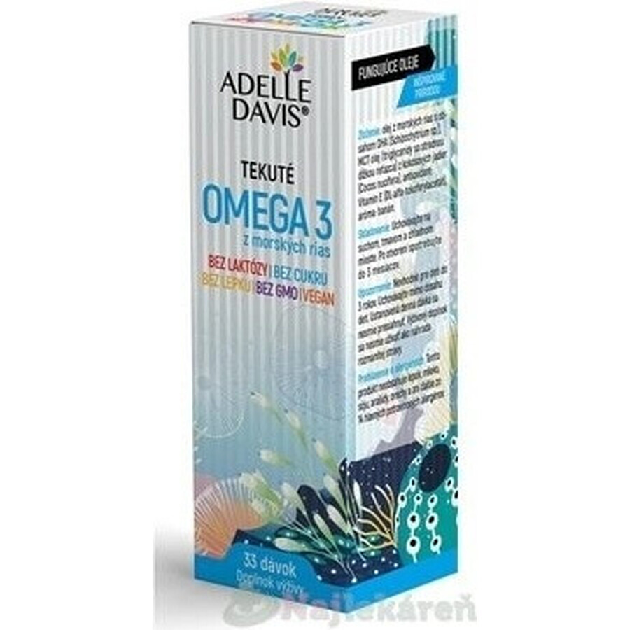 Adelle Davis OMEGA 3 à base d'algues 50 ml 1×50 ml, complément alimentaire