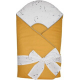 EKO Enveloppe en coton avec impression et doublure en noix de coco Jaune moutarde 1×1 pc, avec fibres hypoallergéniques