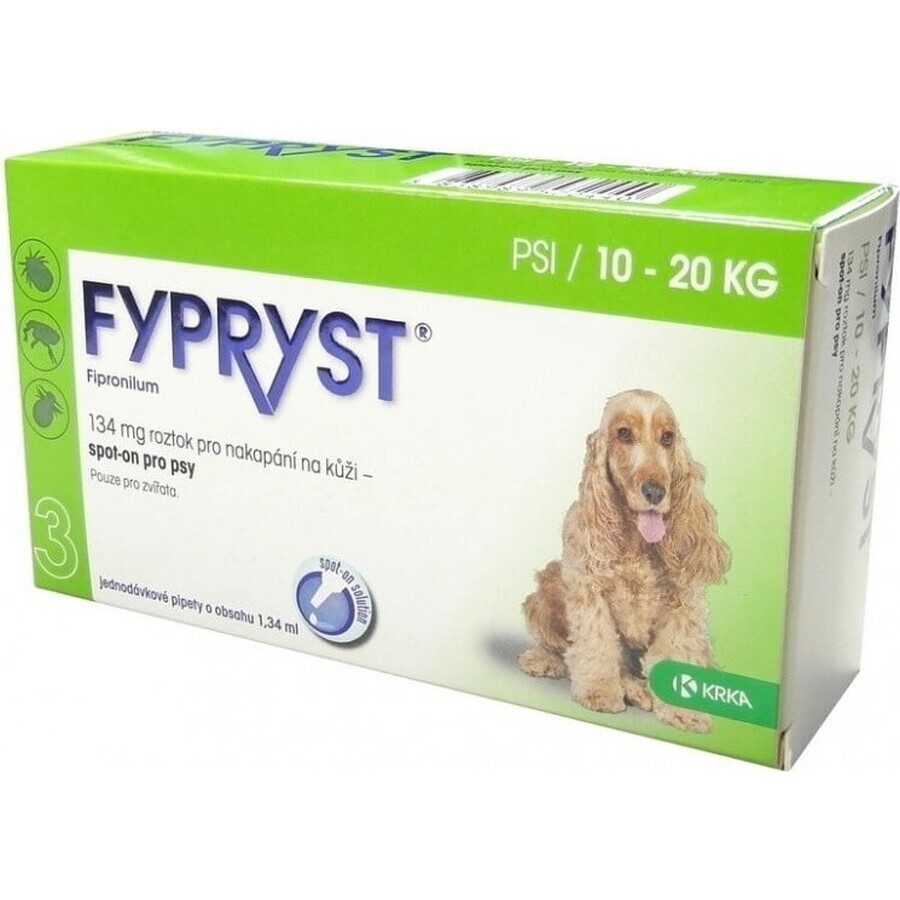 FYPRYST PSY 10-20 KG 1×134 mg, médicament pour chiens