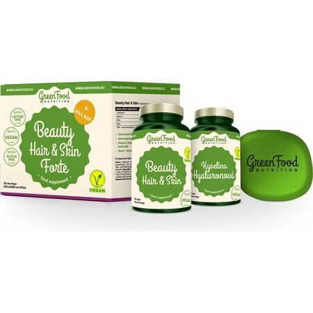 GreenFood Nutrition BEAUTY BEAUTY HAIR&SKIN Forte+Pillbox 1×1set