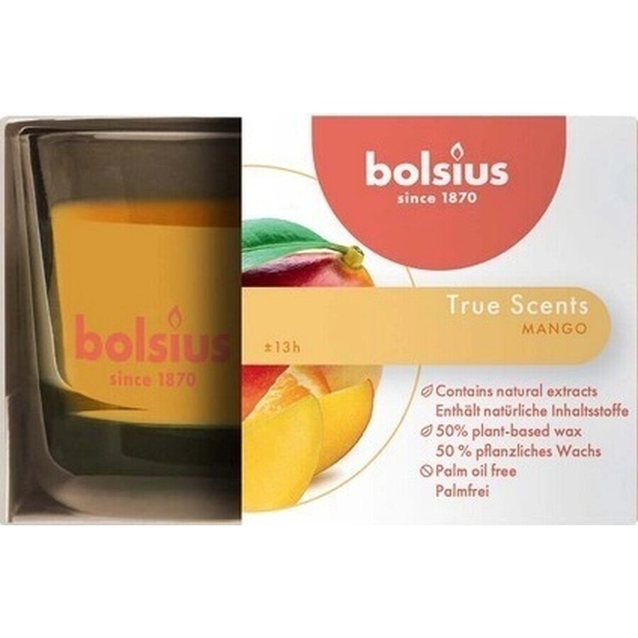 Bolsius Aromatic 2.0 Mango-Duftkerze Flasche 1×1 Stück, Größe 80 x 50 mm