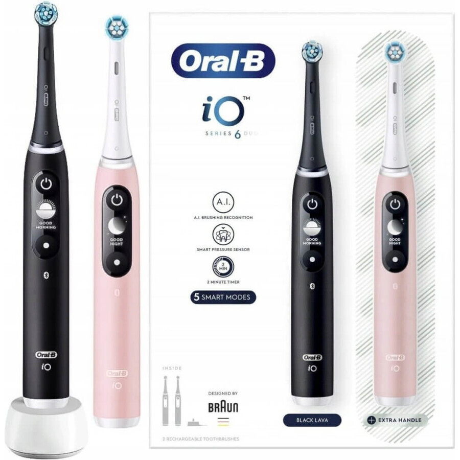 Brosse à dents Oral-B iO Series 6 Pink 1×1, brosse à dents électrique