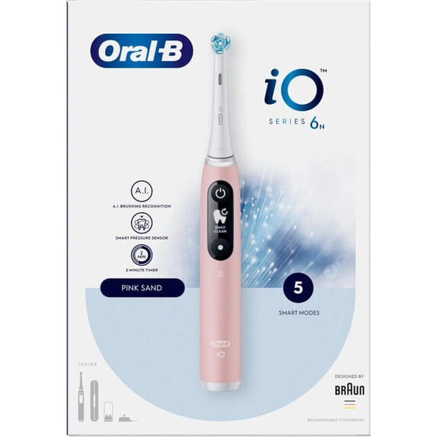 Brosse à dents Oral-B iO Series 6 Pink 1×1, brosse à dents électrique