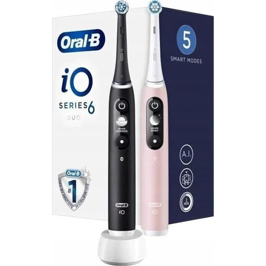 Brosse à dents Oral-B iO Series 6 Pink 1×1, brosse à dents électrique