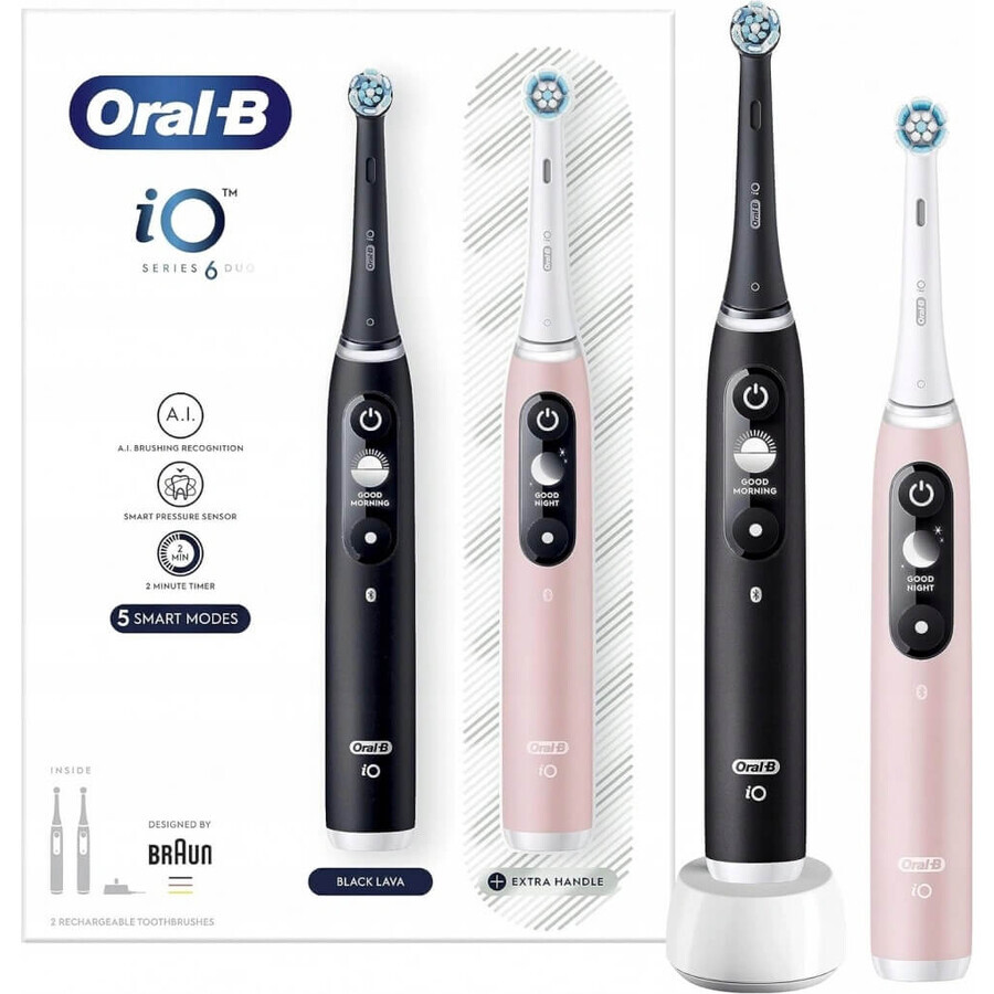 Brosse à dents Oral-B iO Series 6 Pink 1×1, brosse à dents électrique