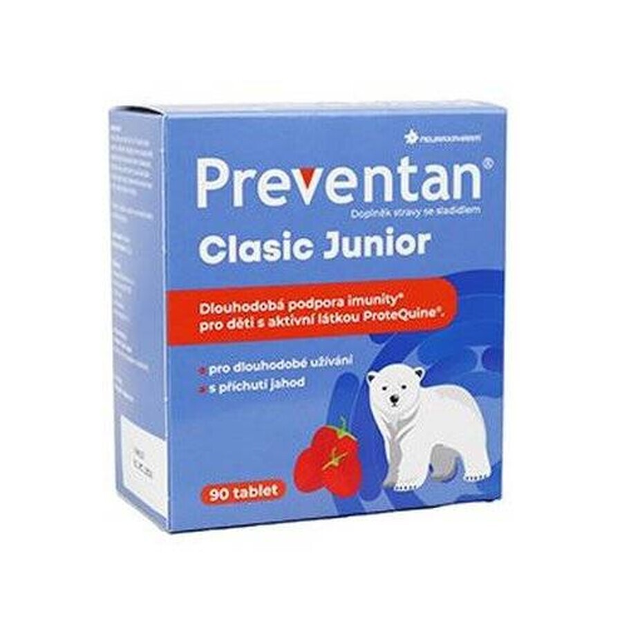 Neuraxpharm Preventan Clasic Junior, goût fraise, 90 tbl 1×90 tbl, complément alimentaire