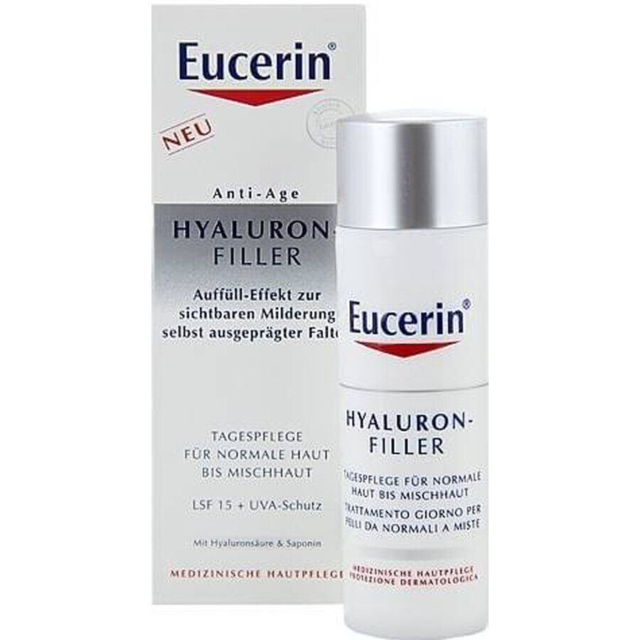 Eucerin HYALURON-FILLER cremă de zi antirid 1×50 ml, pentru ten normal și mixt