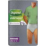 DEPEND NORMAL L/XL pour hommes 1×9 pcs, slip extensible