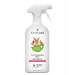 ATTITUDE Ongeparfumeerde Groente- en Fruitwasmiddel Spray 1×800 ml , fruitwasmiddel