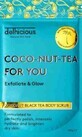 Delhicious, Coconut Black Tea Body Scrub 1&#215;100 g, gommage pour le corps