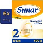 Sunar Complex 2 6×600 g, leche infantil, a partir de 6 meses