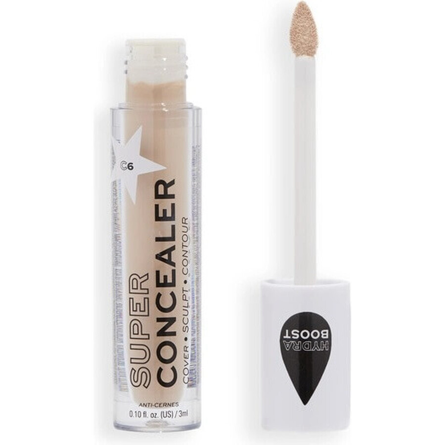 Revolution Relove, Super Concealer Radiant Matte C6, concealer 1×3 ml, concealer